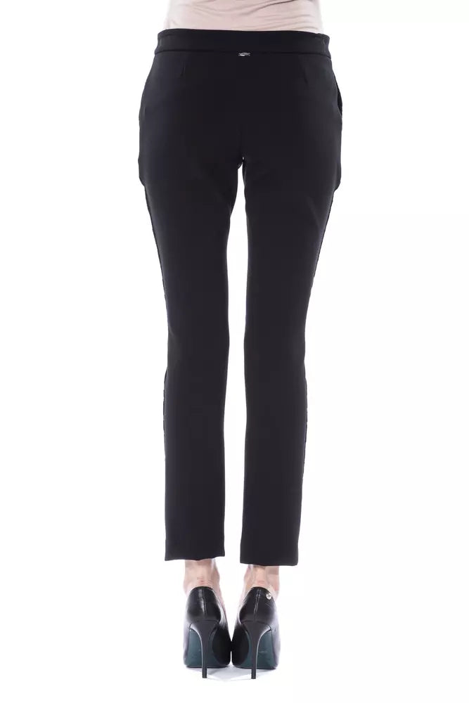 BYBLOS Black Marabou Women Pants -   -  BYBLOS.
