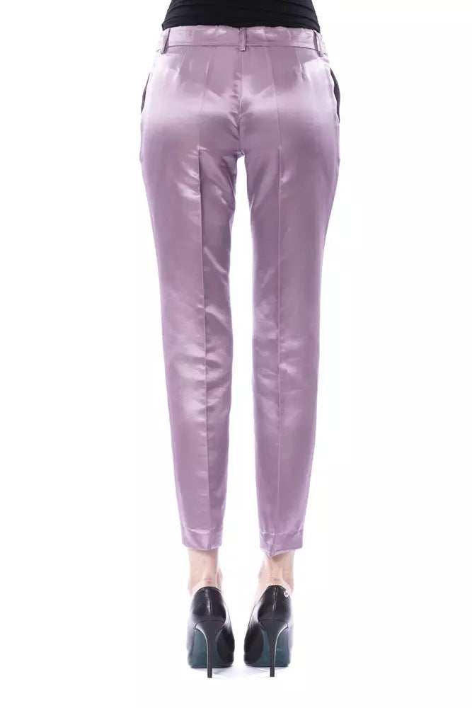 BYBLOS Purple Cotton Women Pants -   -  BYBLOS.