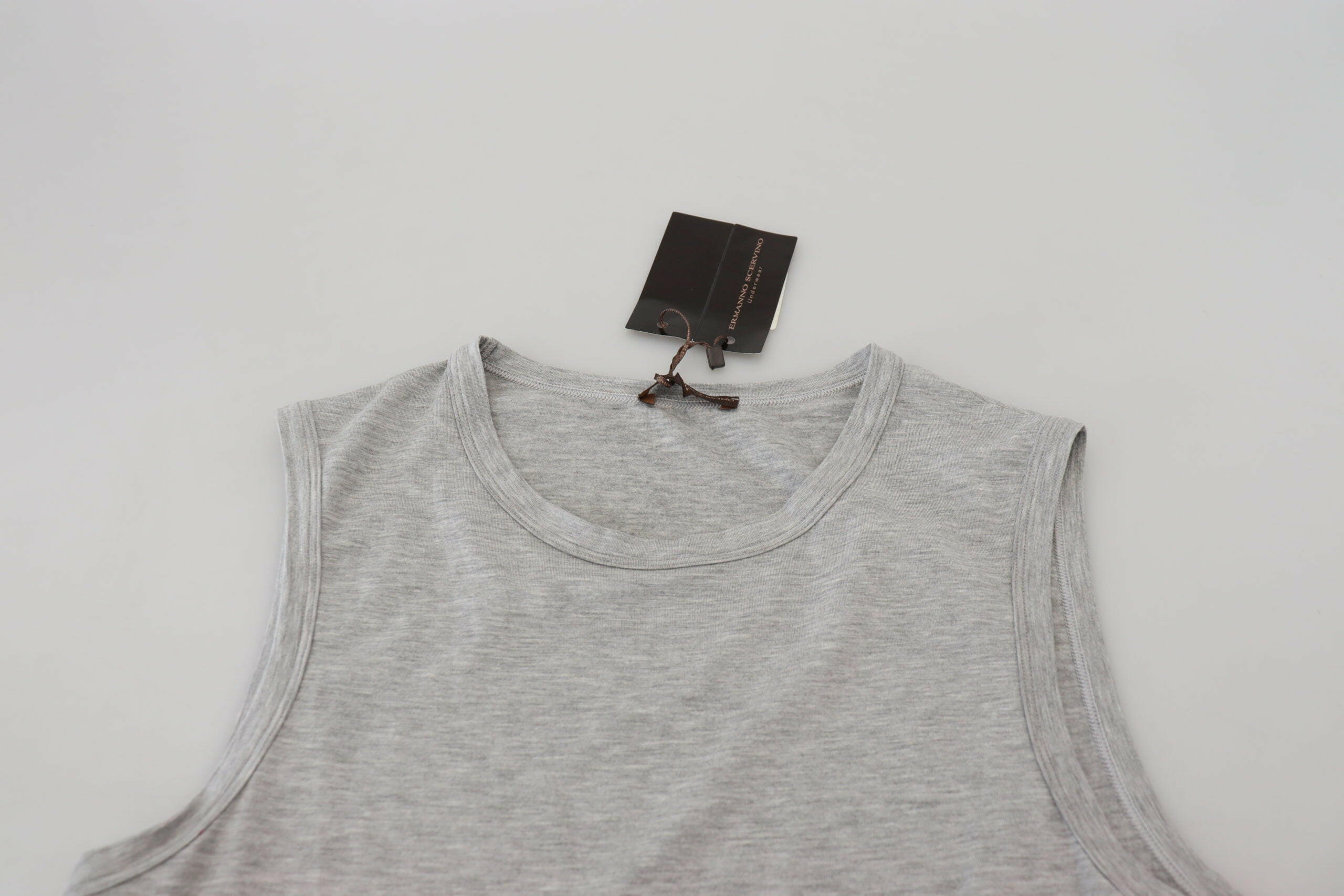 Ermanno Scervino Grey Sleeveless Men Pullover T-shirt -   -  Ermanno Scervino.