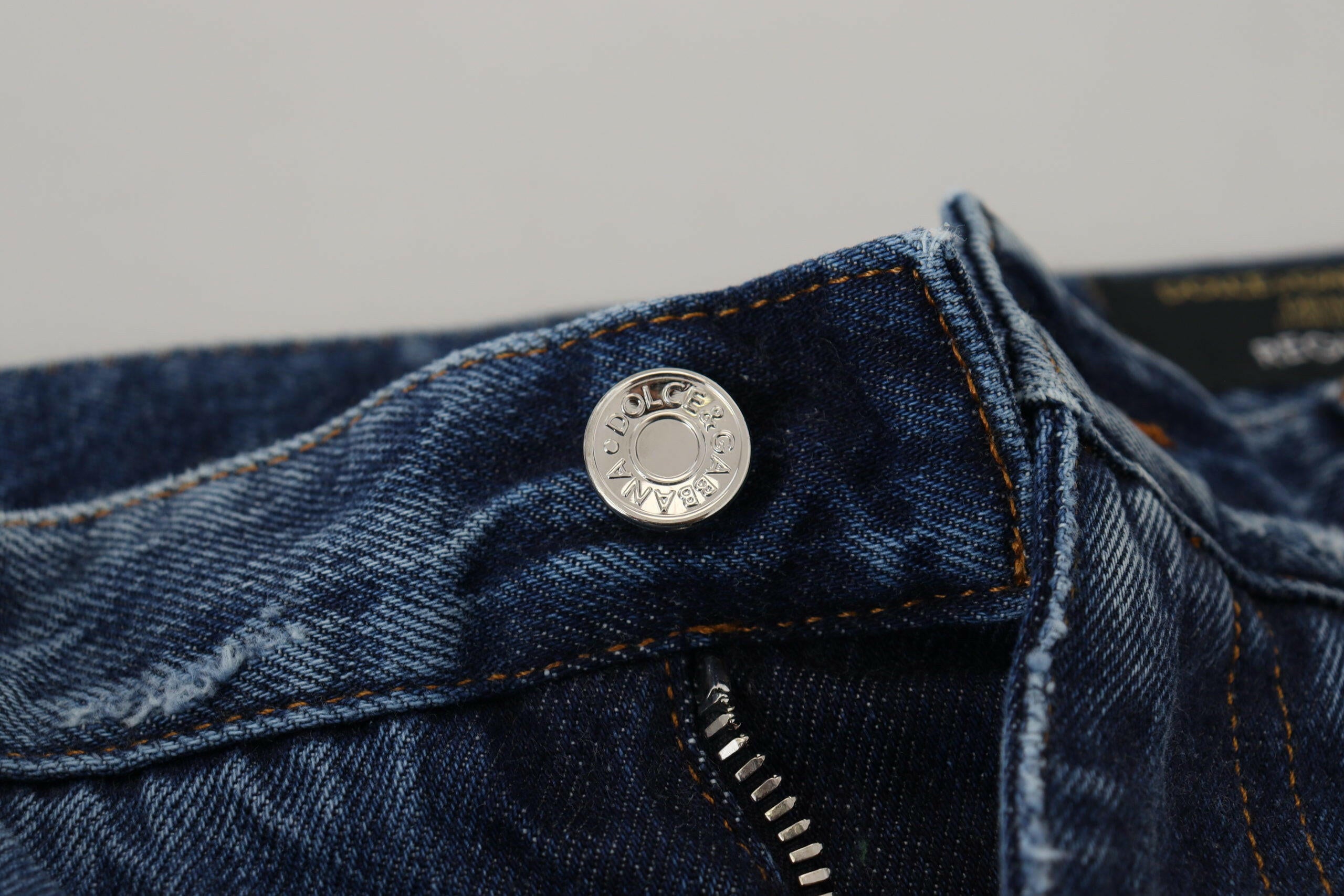 Dolce & Gabbana Blue Cotton Tattered Men Denim Jeans -   -  Dolce & Gabbana.