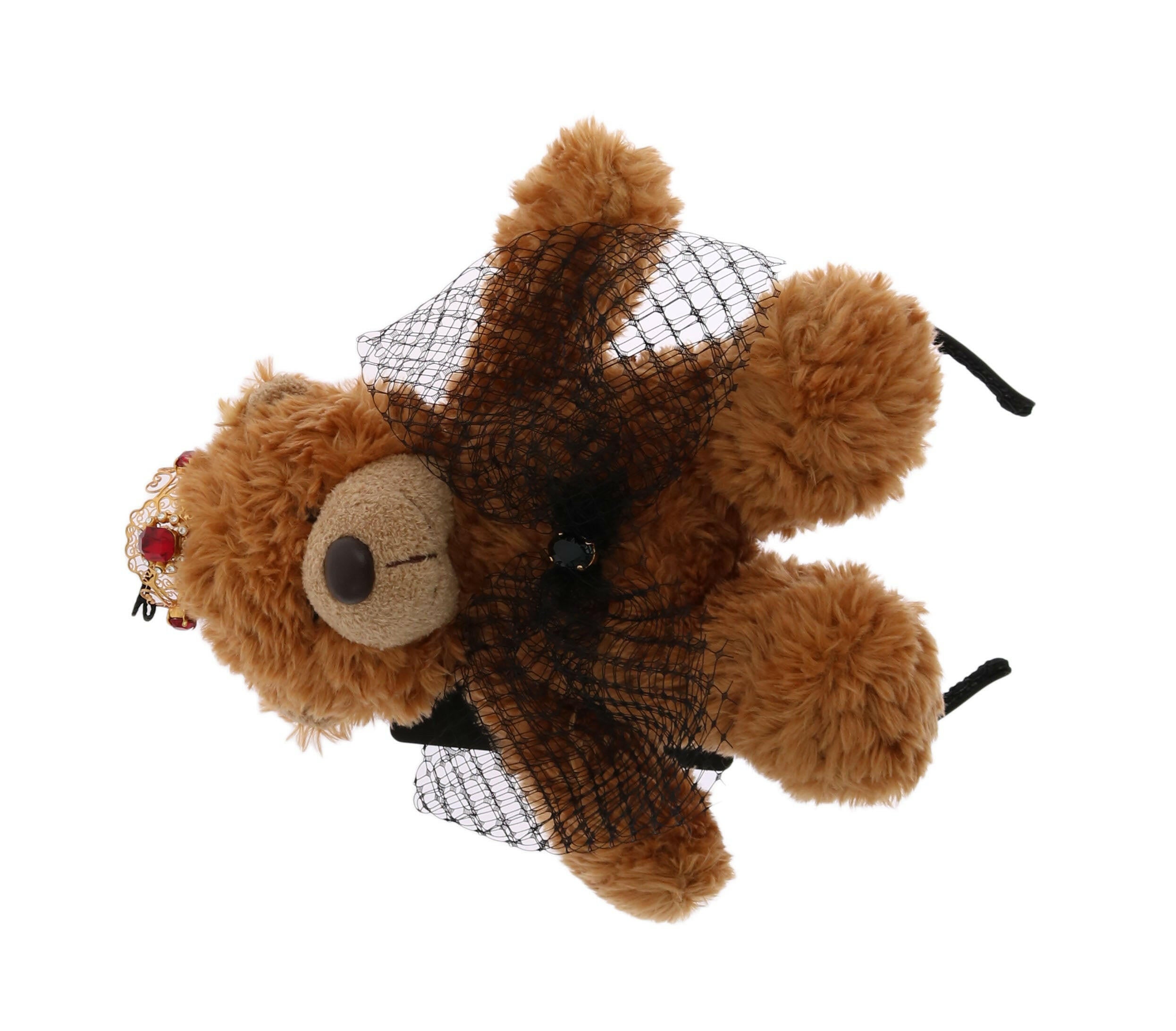Dolce & Gabbana Teddy Bear Gold Crystal  Crown Tiara Diadem Hair Band -   -  Dolce & Gabbana.