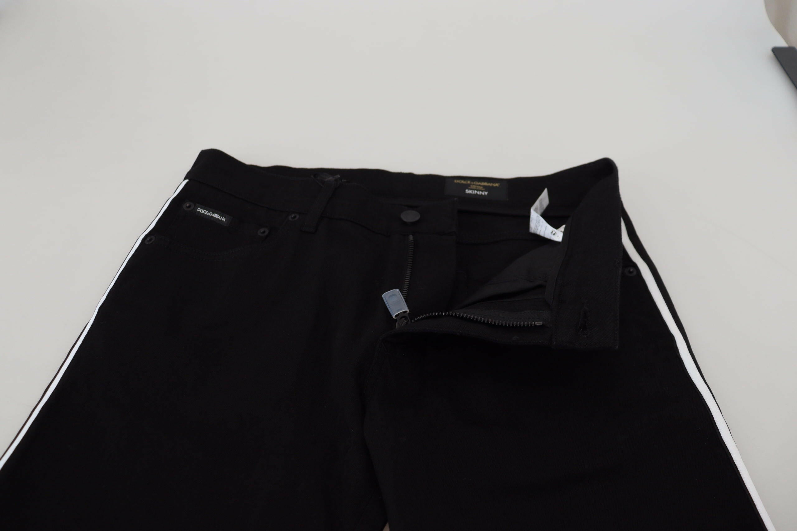 Dolce & Gabbana Black Cotton DG Crown Men Denim Jeans -   -  Dolce & Gabbana.