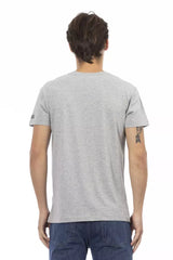 Trussardi Action Gray Cotton Men T-Shirt -   -  Trussardi Action.