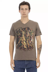 Trussardi Action Brown Cotton Men T-Shirt -   -  Trussardi Action.