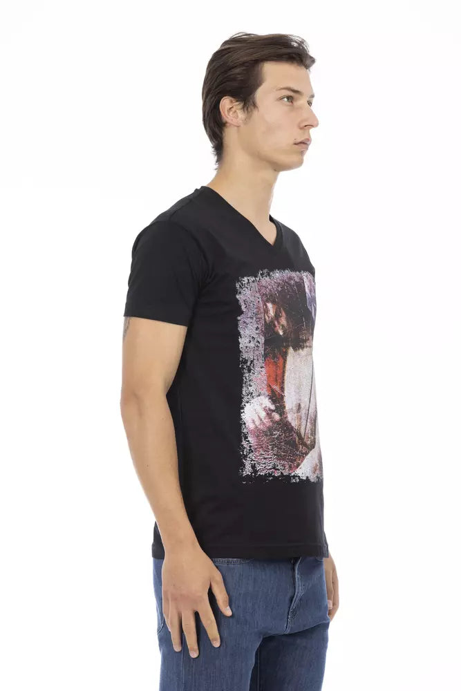 Trussardi Action Black Cotton Men T-Shirt -   -  Trussardi Action.