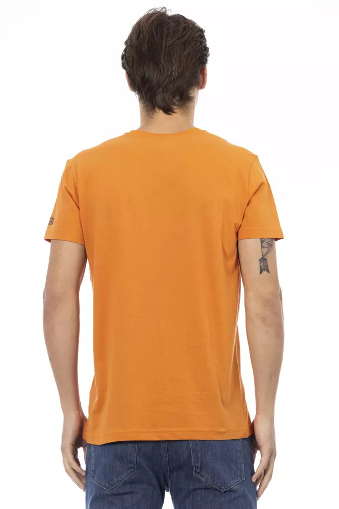 Trussardi Action Orange Cotton Men T-Shirt -   -  Trussardi Action.