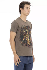 Trussardi Action Brown Cotton Men T-Shirt -   -  Trussardi Action.