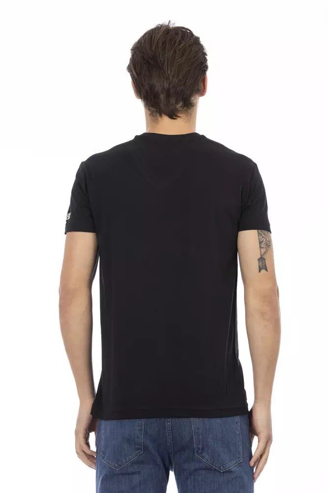 Trussardi Action Black Cotton Men T-Shirt -   -  Trussardi Action.