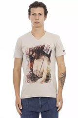 Trussardi Action Beige Cotton Men T-Shirt -   -  Trussardi Action.