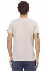 Trussardi Action Beige Cotton Men T-Shirt -   -  Trussardi Action.