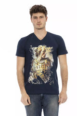 Trussardi Action Blue Cotton Men T-Shirt -   -  Trussardi Action.