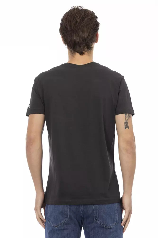 Trussardi Action Black Cotton Men T-Shirt -   -  Trussardi Action.