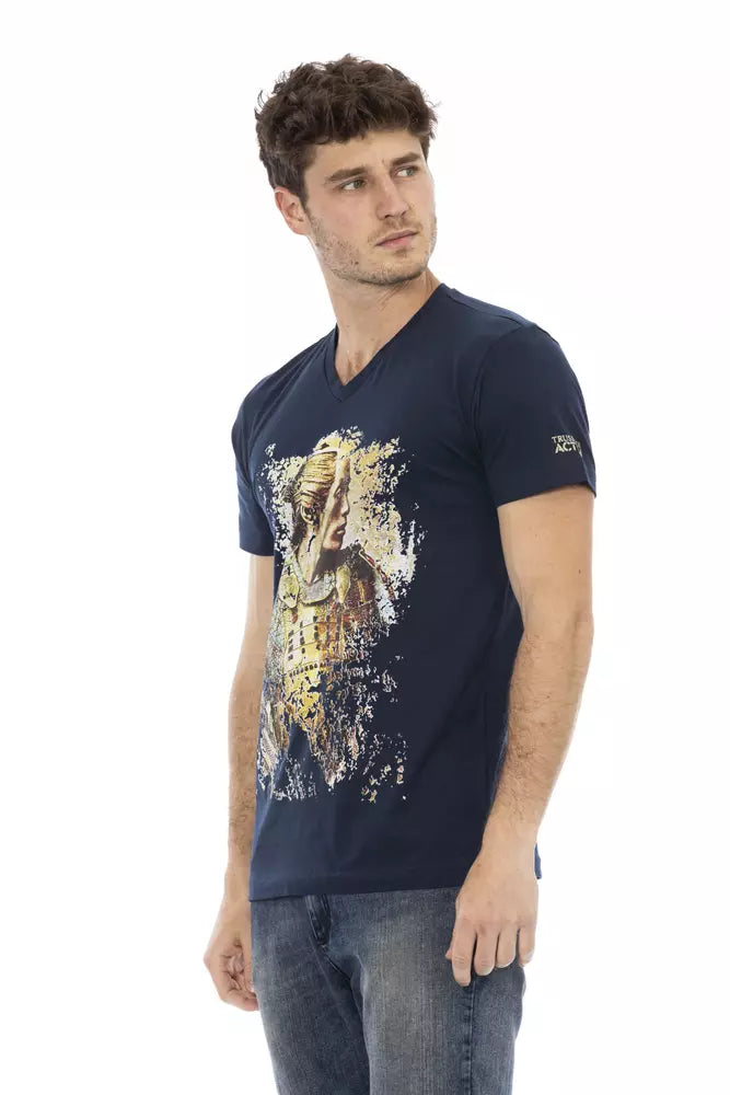 Trussardi Action Blue Cotton Men T-Shirt -   -  Trussardi Action.