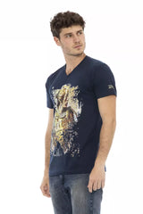Trussardi Action Blue Cotton Men T-Shirt -   -  Trussardi Action.