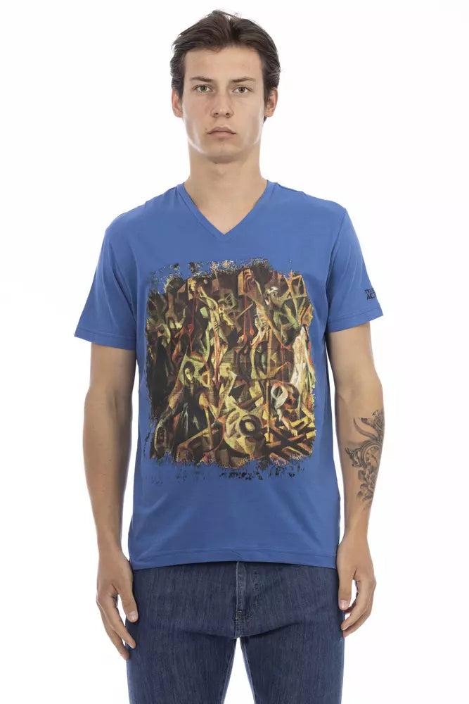 Trussardi Action Blue Cotton Men T-Shirt -   -  Trussardi Action.