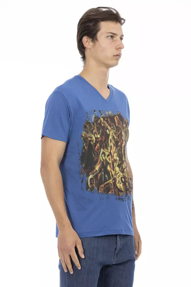 Trussardi Action Blue Cotton Men T-Shirt -   -  Trussardi Action.