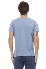 Trussardi Action Light Blue Cotton Men T-Shirt -   -  Trussardi Action.