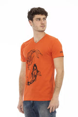 Trussardi Action Red Cotton Men T-Shirt -   -  Trussardi Action.
