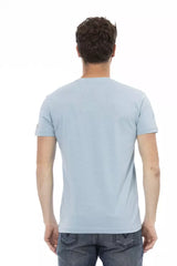 Trussardi Action Light Blue Cotton Men T-Shirt -   -  Trussardi Action.