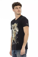 Trussardi Action Black Cotton Men T-Shirt -   -  Trussardi Action.