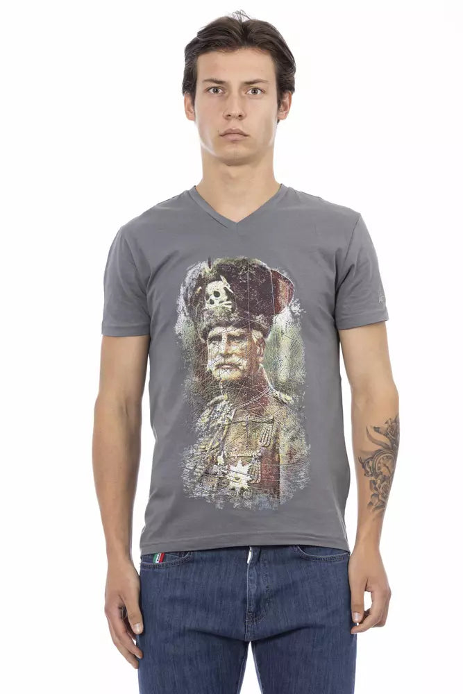 Trussardi Action Gray Cotton Men's T-Shirt -   -  Trussardi Action.