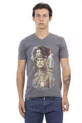 Trussardi Action Gray Cotton Men's T-Shirt -   -  Trussardi Action.