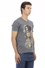 Trussardi Action Gray Cotton Men's T-Shirt -   -  Trussardi Action.