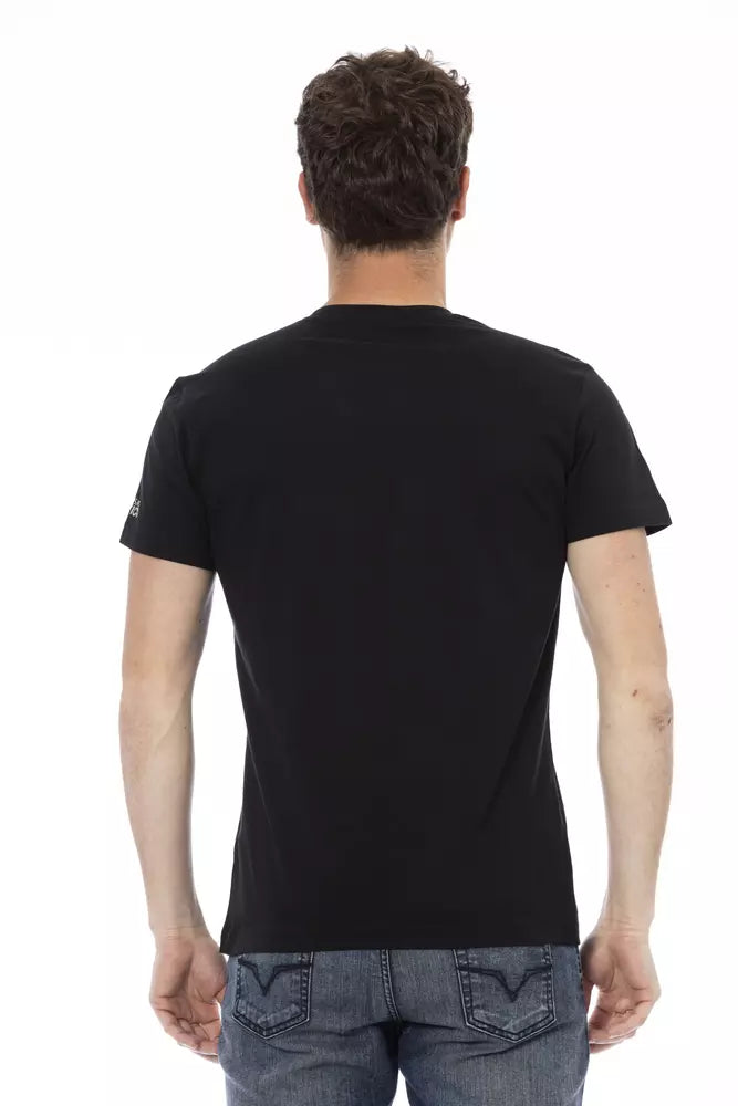 Trussardi Action Black Cotton Men T-Shirt -   -  Trussardi Action.