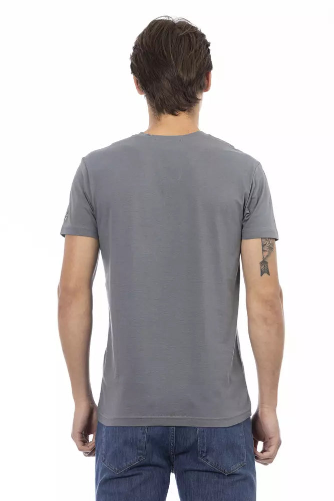 Trussardi Action Gray Cotton Men's T-Shirt -   -  Trussardi Action.