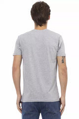 Trussardi Action Gray Cotton Men T-Shirt -   -  Trussardi Action.