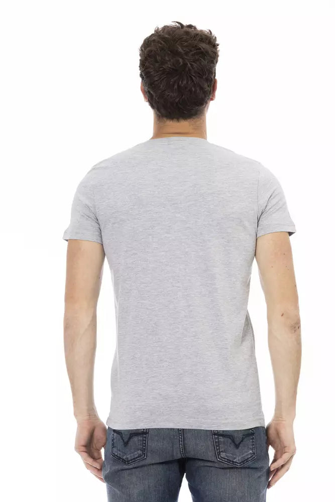 Trussardi Action Gray Cotton Men T-Shirt -   -  Trussardi Action.