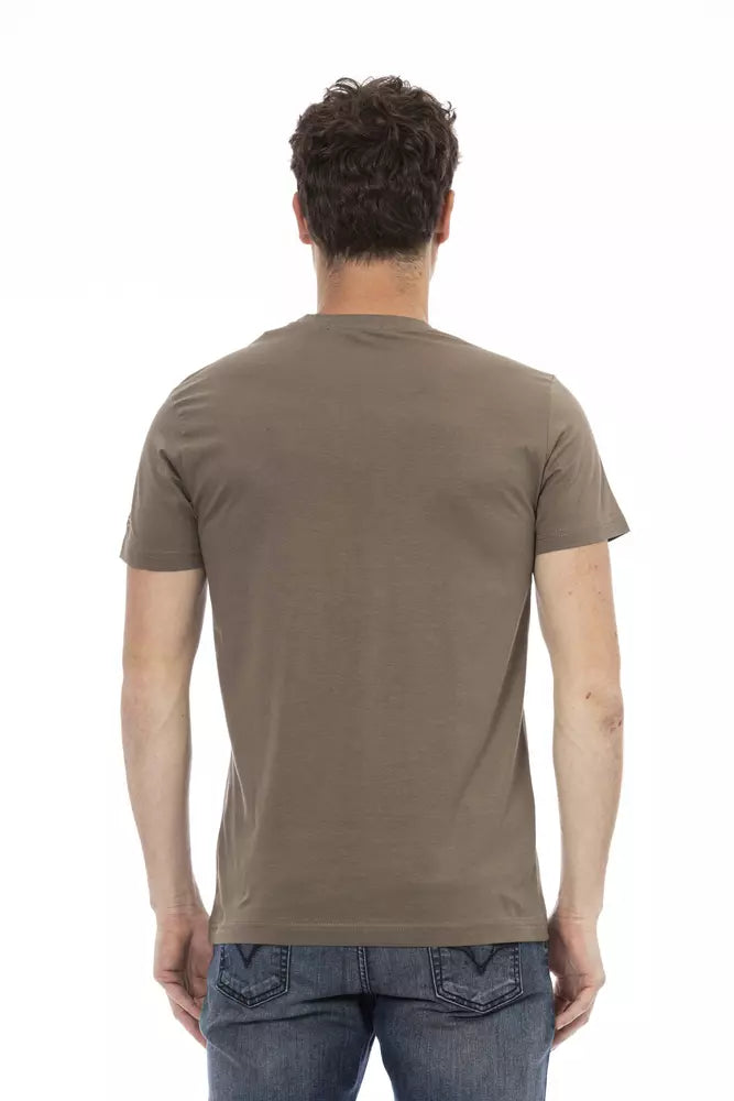 Trussardi Action Brown Cotton Men's T-Shirt -   -  Trussardi Action.