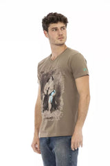 Trussardi Action Brown Cotton Men T-Shirt -   -  Trussardi Action.