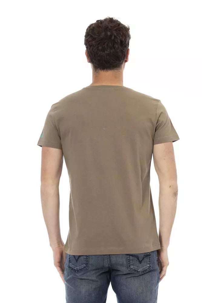 Trussardi Action Brown Cotton Men T-Shirt -   -  Trussardi Action.