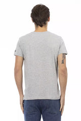 Trussardi Action Gray Cotton Men T-Shirt -   -  Trussardi Action.