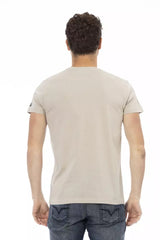 Trussardi Action Beige Cotton Men T-Shirt -   -  Trussardi Action.