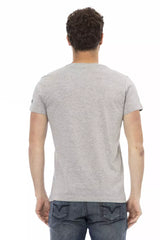 Trussardi Action Gray Cotton Men T-Shirt -   -  Trussardi Action.