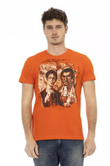 Trussardi Action Orange Cotton Men T-Shirt -   -  Trussardi Action.