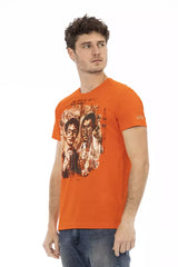 Trussardi Action Orange Cotton Men T-Shirt -   -  Trussardi Action.