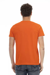 Trussardi Action Orange Cotton Men T-Shirt -   -  Trussardi Action.