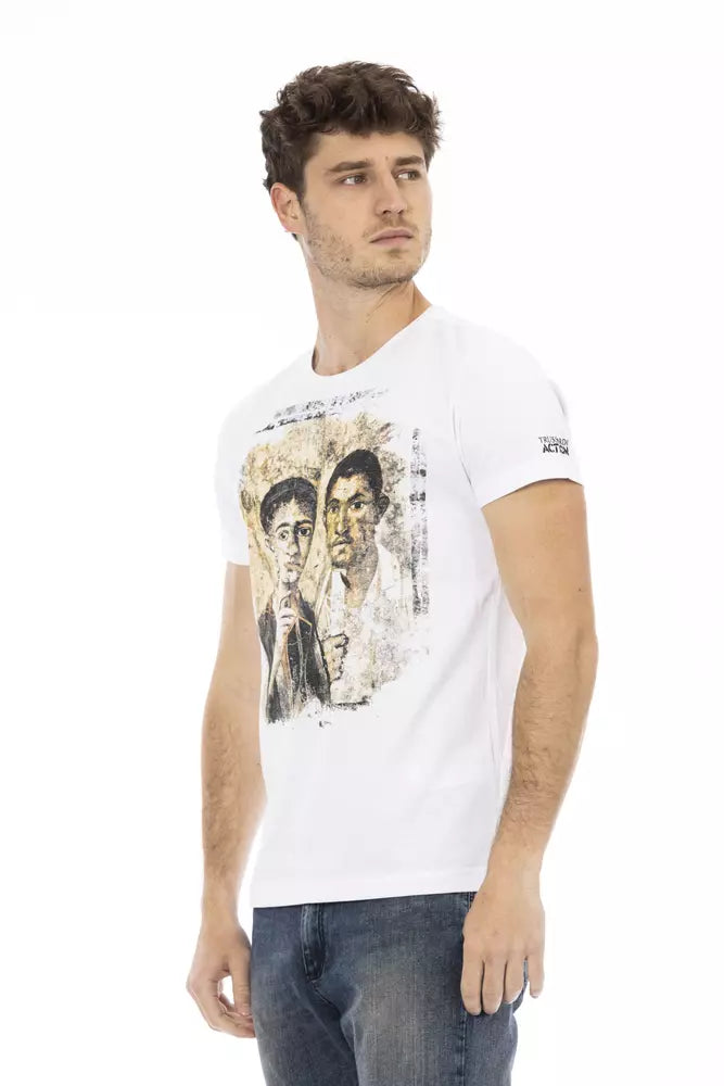 Trussardi Action White Cotton Men T-Shirt -   -  Trussardi Action.