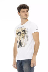 Trussardi Action White Cotton Men T-Shirt -   -  Trussardi Action.