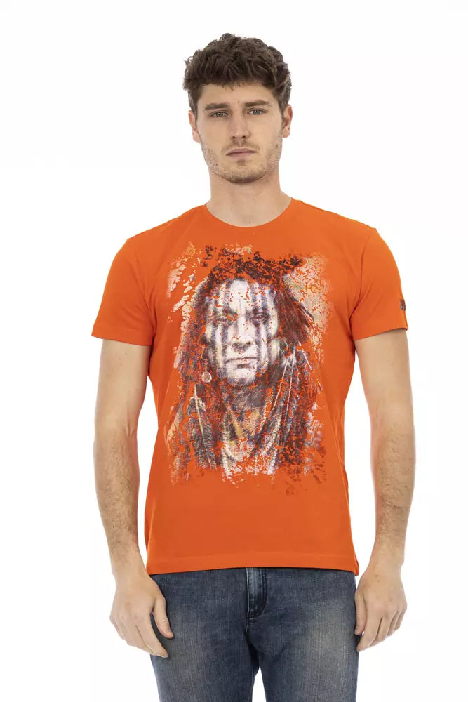 Trussardi Action Orange Cotton Men T-Shirt -   -  Trussardi Action.