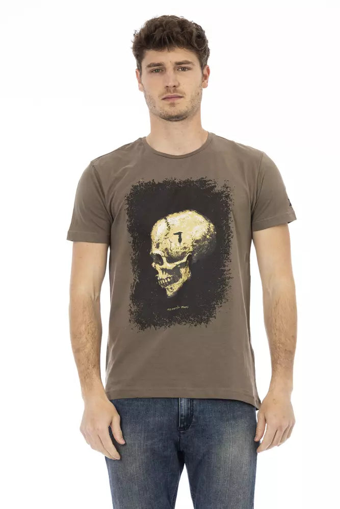 Trussardi Action Brown Cotton Men T-Shirt -   -  Trussardi Action.