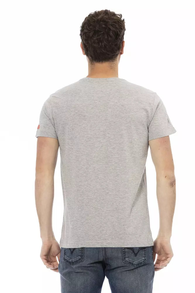 Trussardi Action Gray Cotton Men T-Shirt -   -  Trussardi Action.