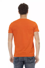 Trussardi Action Orange Cotton Men T-Shirt -   -  Trussardi Action.