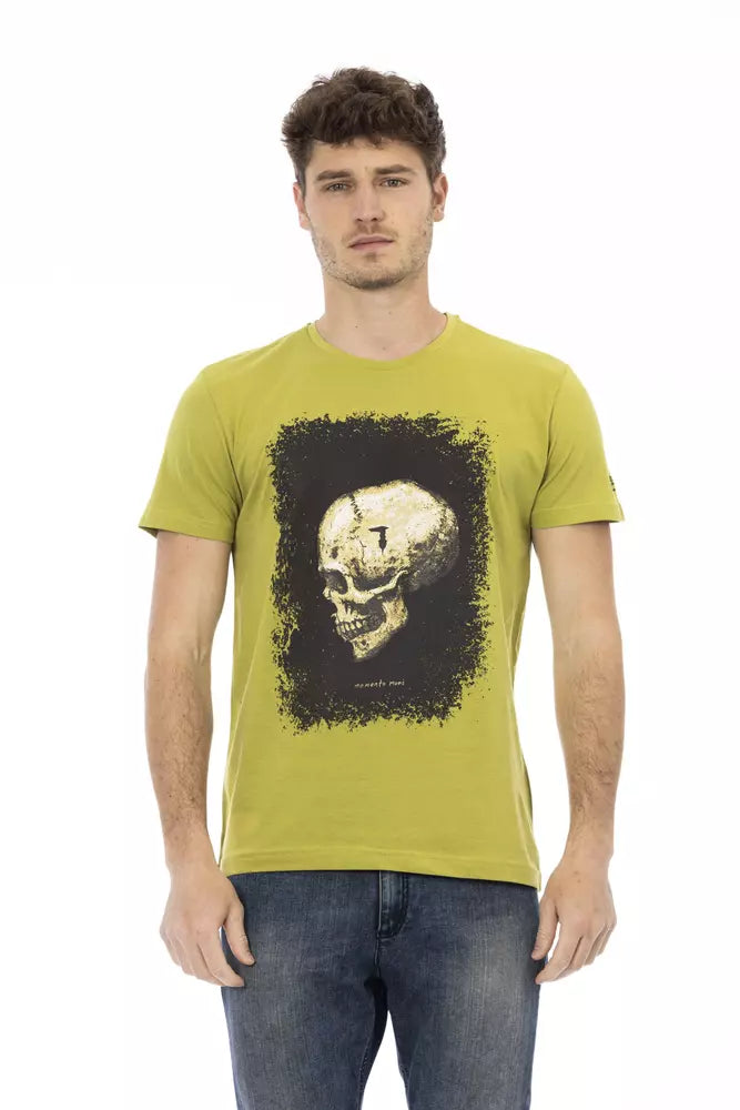 Trussardi Action Green Cotton Men T-Shirt -   -  Trussardi Action.
