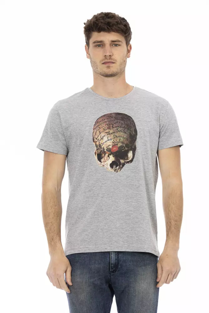 Trussardi Action Gray Cotton Men T-Shirt -   -  Trussardi Action.