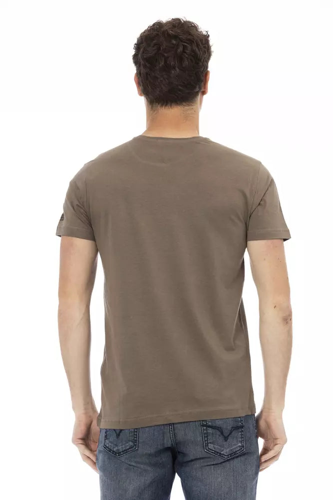 Trussardi Action Brown Cotton Men T-Shirt -   -  Trussardi Action.
