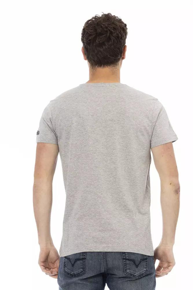 Trussardi Action Gray Cotton Men T-Shirt -   -  Trussardi Action.